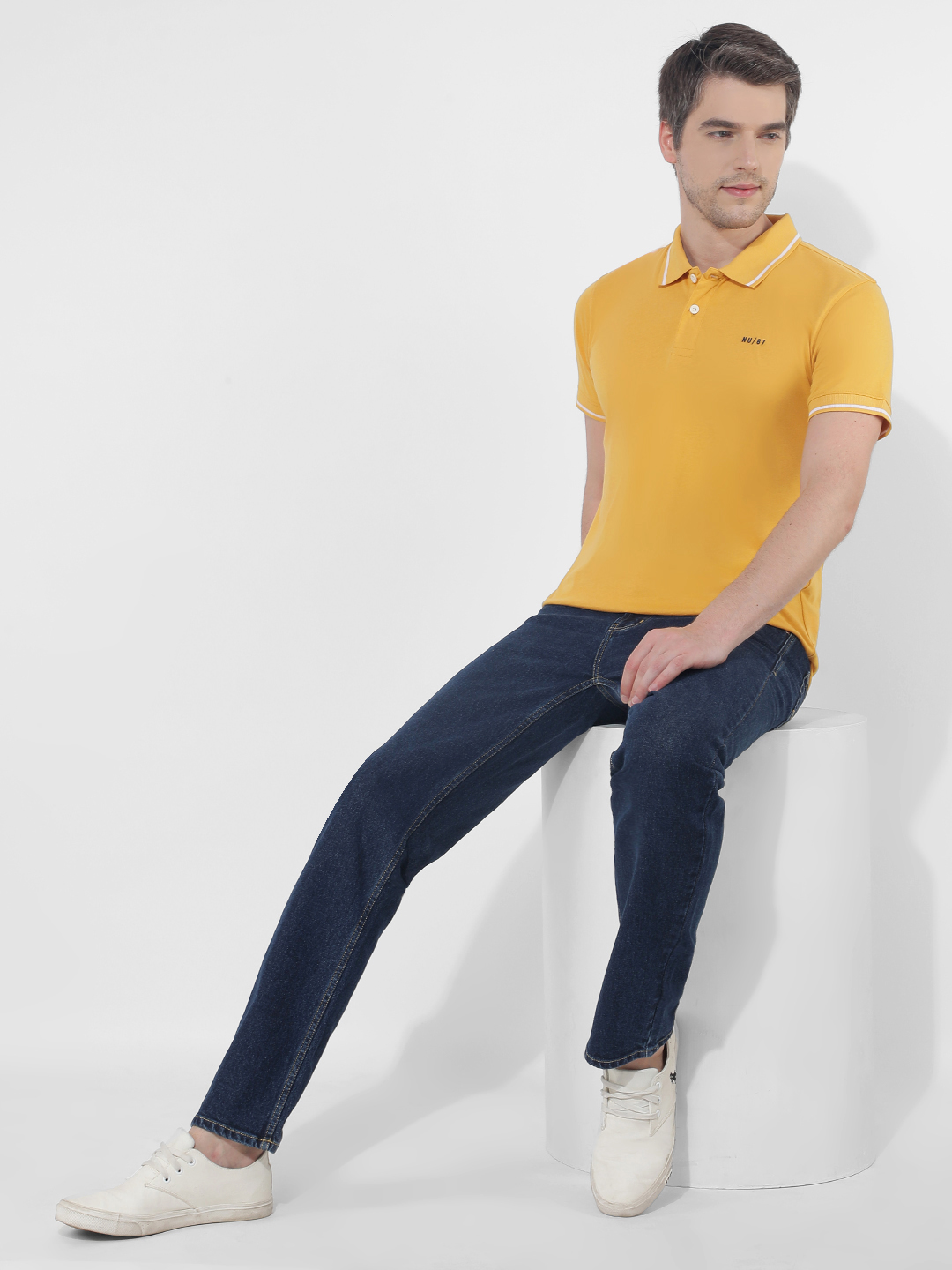 Numero Uno Men Solid Blue Jeans